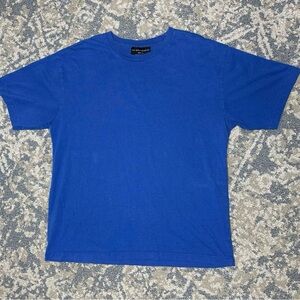 Vintage 90s Single Stitch T Shirt No Boundaries Royal Blue Plain Boxy Medium